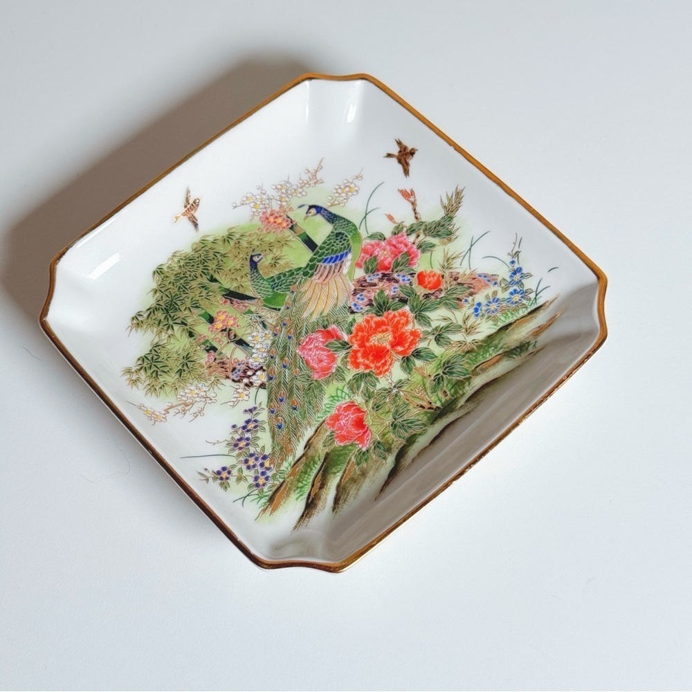 Otagiri Japan Peacock Trinket Dish